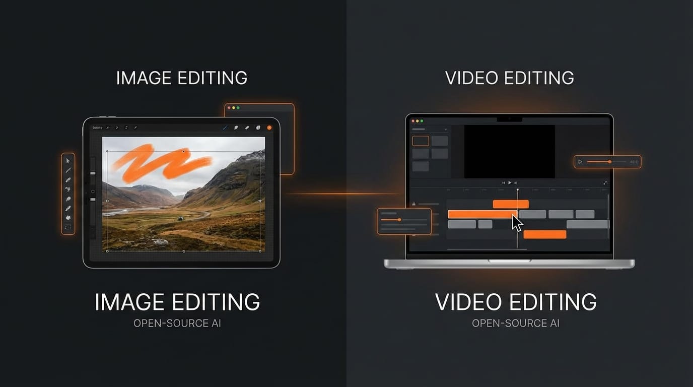 FireRed 1.1 and Kiwi-Edit open-source image and video editing comparison