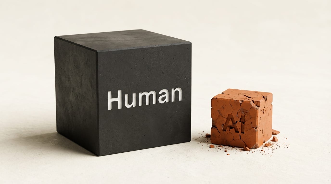 Consumer preference shift showing only 26% prefer AI content versus 60% in 2023