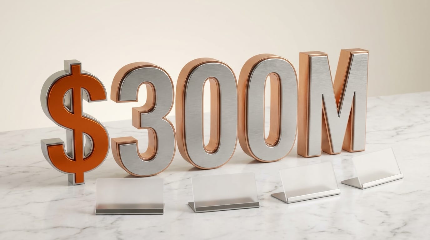 Enterprise contract values showing Meta $140M, total $300M+ across partners