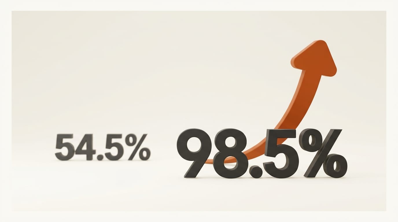 Vision benchmark comparison showing Claude Opus 4.6 at 54.5% and Opus 4.7 at 98.5% on fine-detail visual extraction