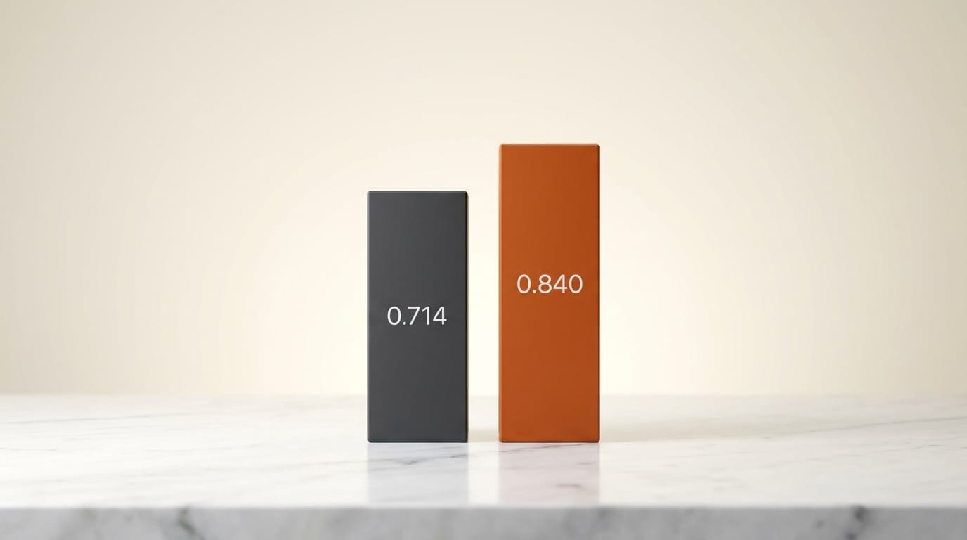 Comparison chart showing Avatar V Face Similarity 0.840 versus Veo 3.1 at 0.714