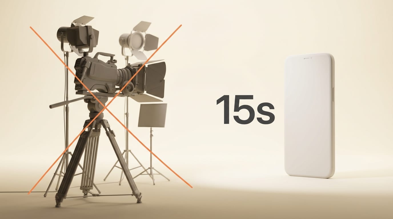Production cost comparison showing traditional studio setup versus Avatar V 15-second capture