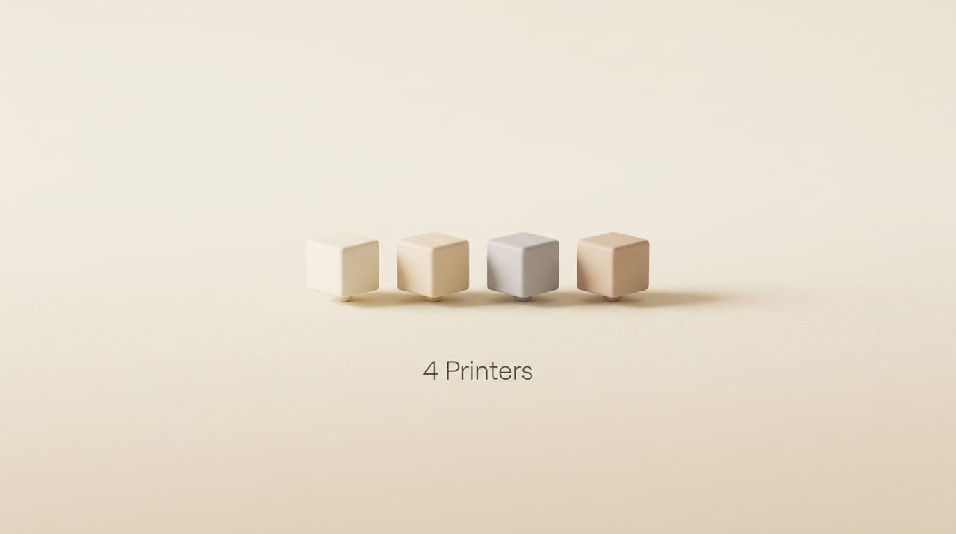 Hardware partner ecosystem map showing Meshy connections to Formlabs SLA SLS, xTool laser cutting, Snapmaker multi-tool, Flashforge FDM, and Bambu FDM with planned full-color expansion