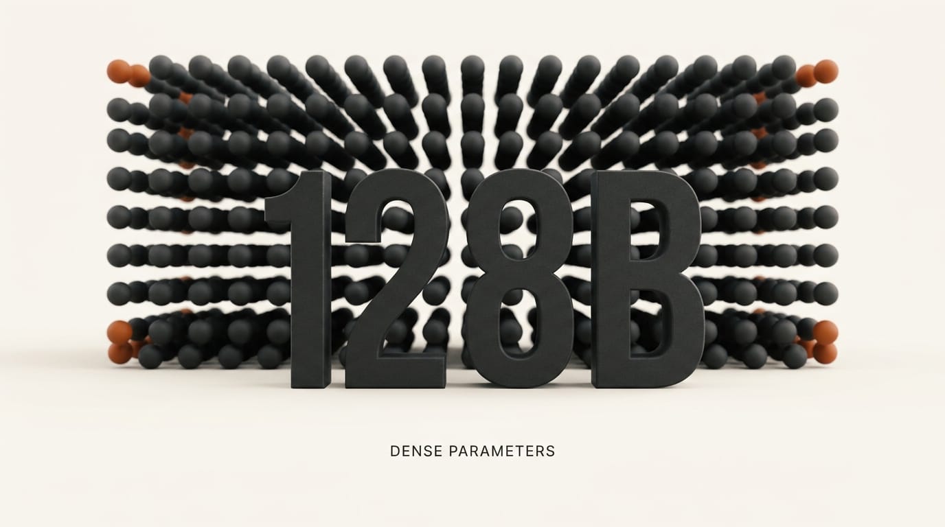 Mistral Medium 3.5 has 128 billion dense parameters