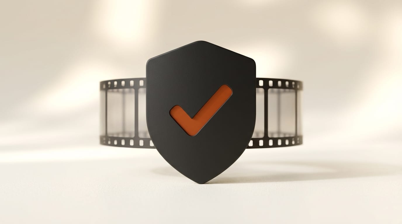 Content moderation shield protecting AI video generation from copyright issues