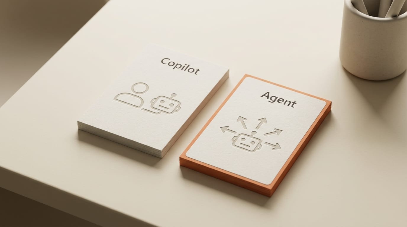 Copilot pair programming versus Agent autonomous execution cards