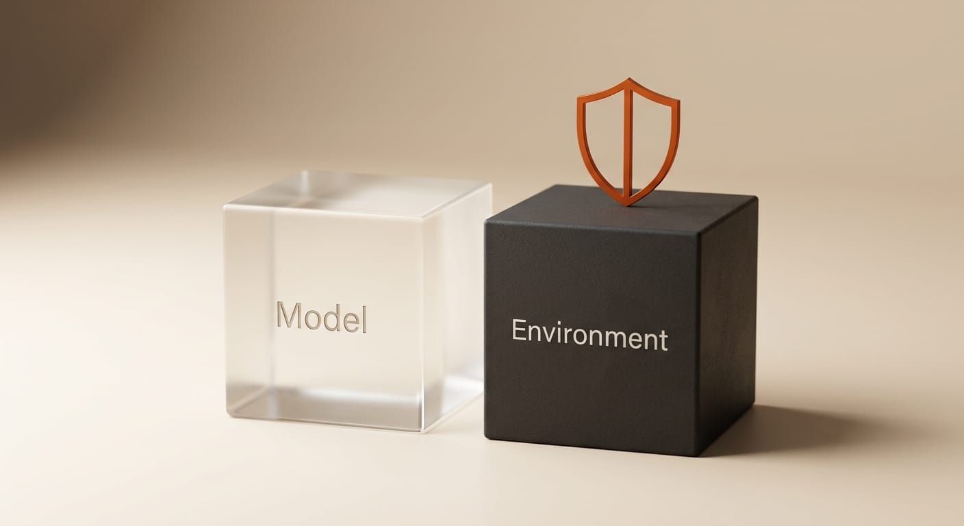 Model layer versus environment layer security comparison blocks