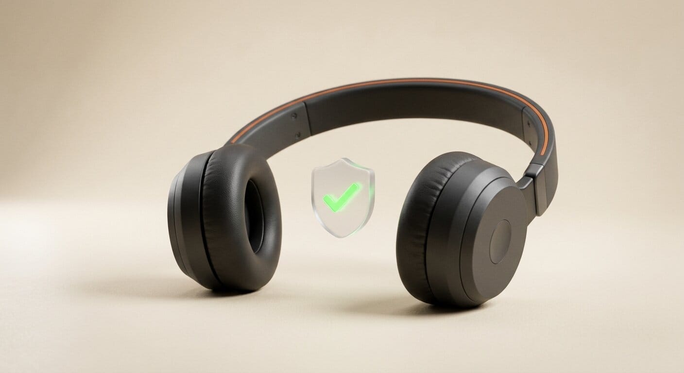 Headphones with protective shield for voice AI security
