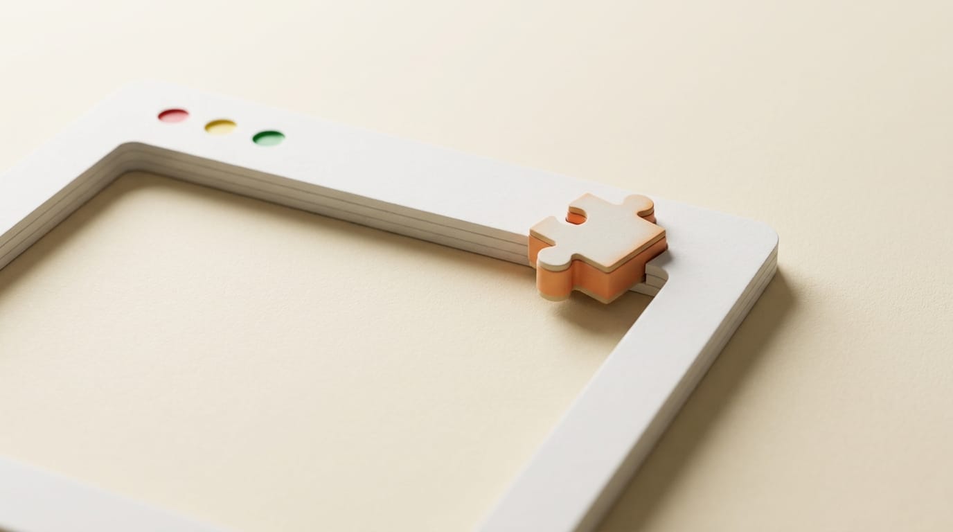 Chrome browser puzzle piece extension snapping into place