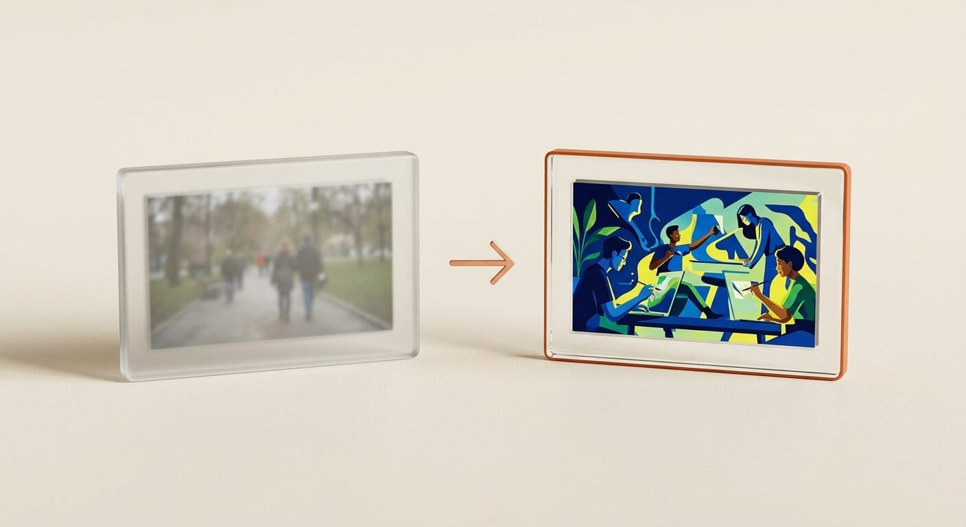 Before and after video frame quality improvement from fine-tuning