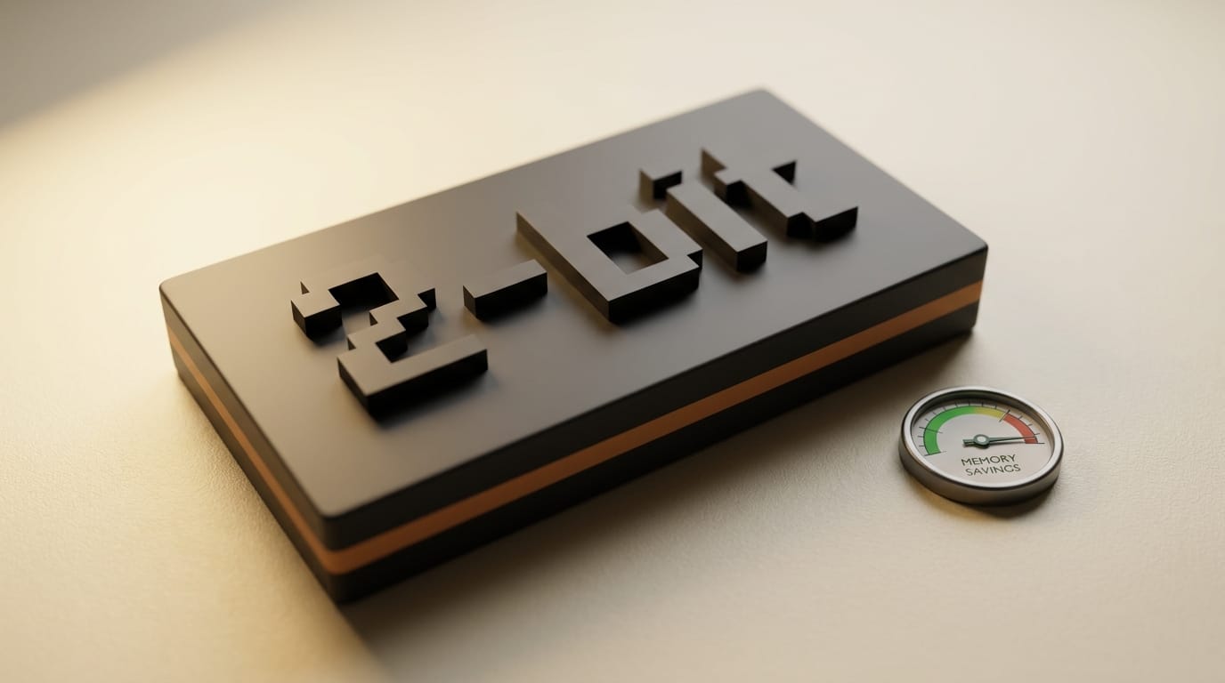 2-bit quantization block showing memory savings