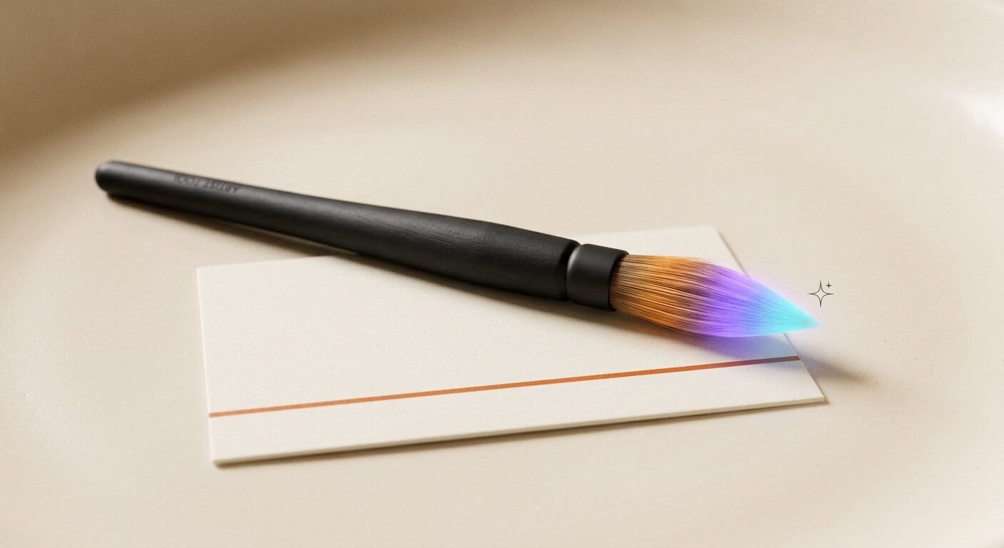 Creative paintbrush transitioning to digital for AI creator applications
