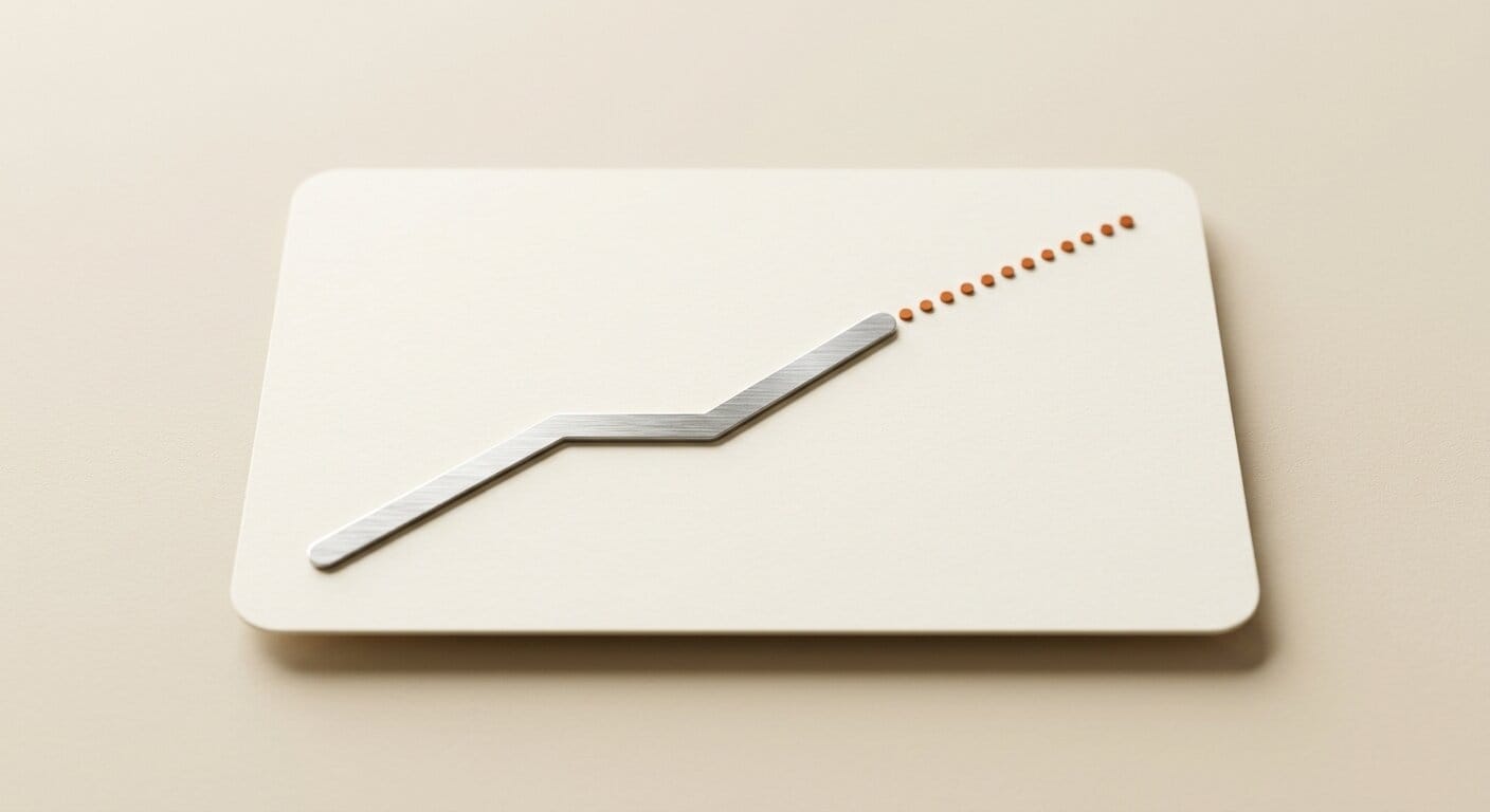 Rising trend line with forecast extension for HBM cost outlook