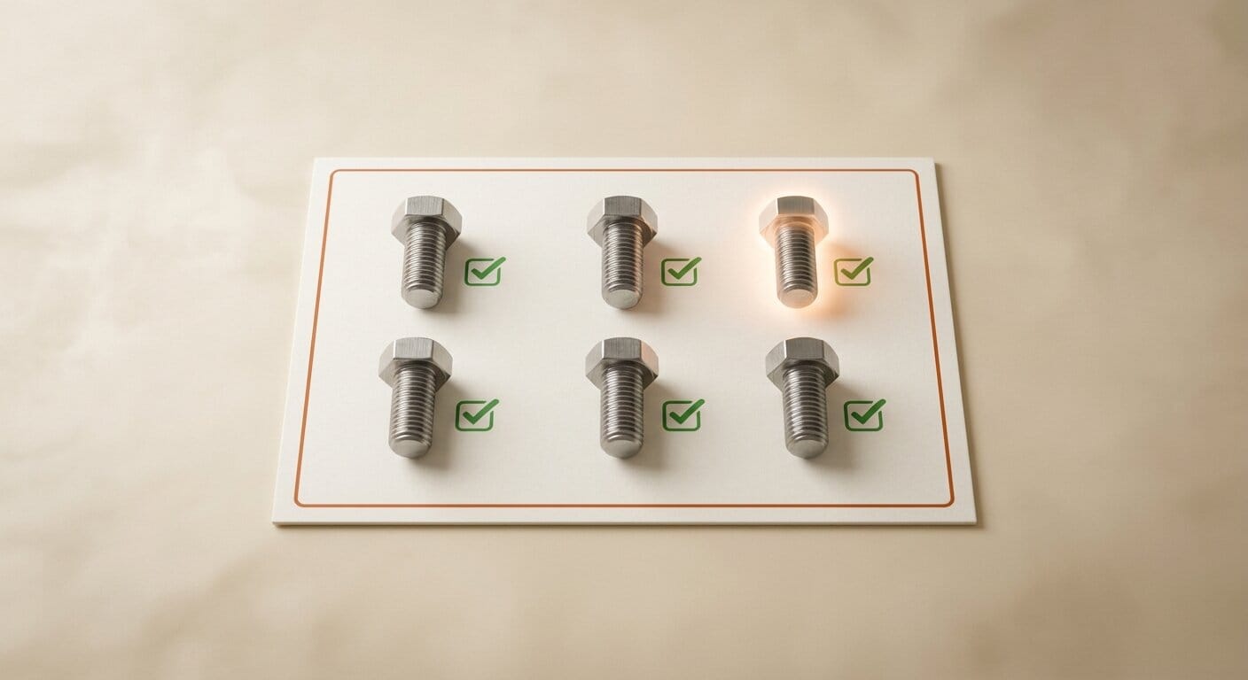 Six fixes represented as hex bolts with checkmarks
