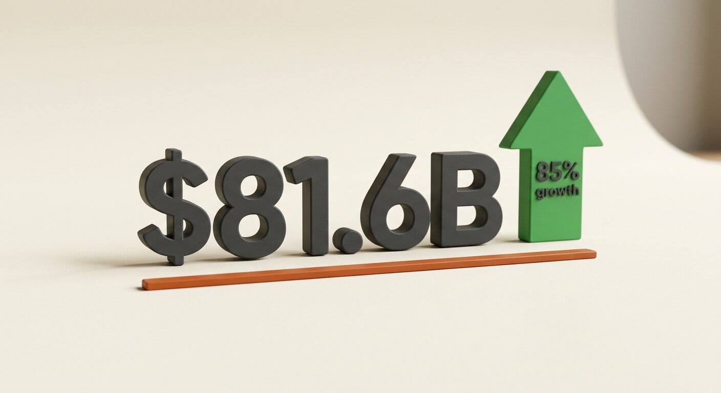 81.6 billion dollars with 85 percent growth arrow for Nvidia Q1