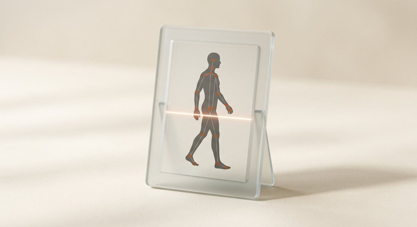 Photo with body detection points at joints from SAM3D