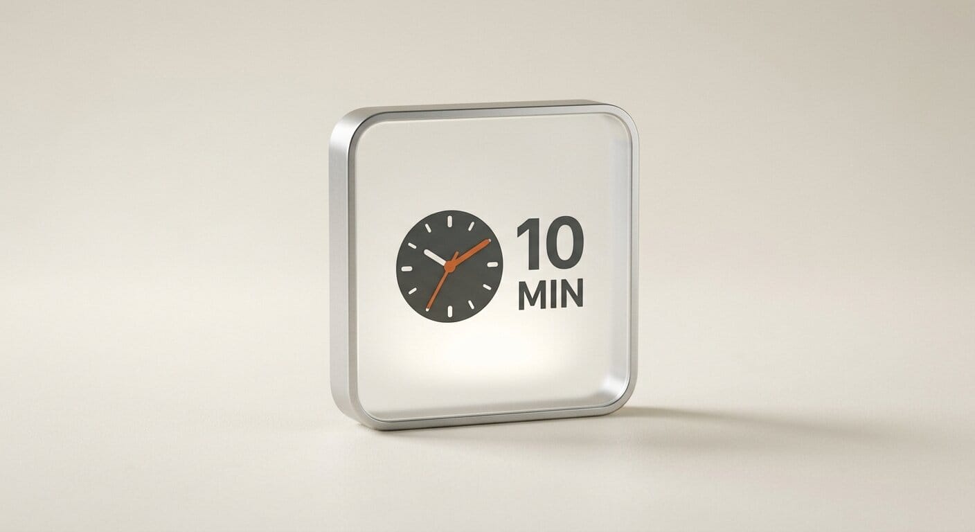 Terminal with 10 minute clock for quick Reasonix setup