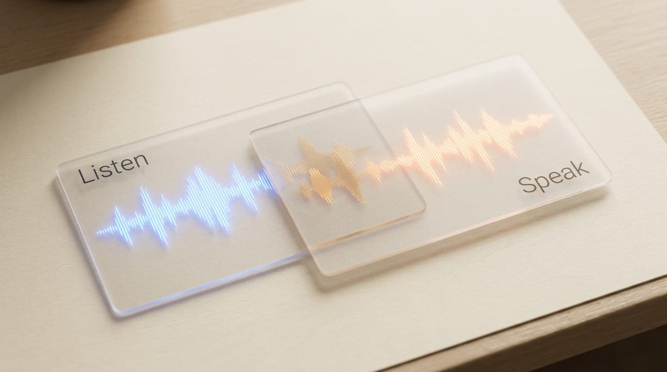 Full-duplex voice: Listen and Speak waveforms active simultaneously