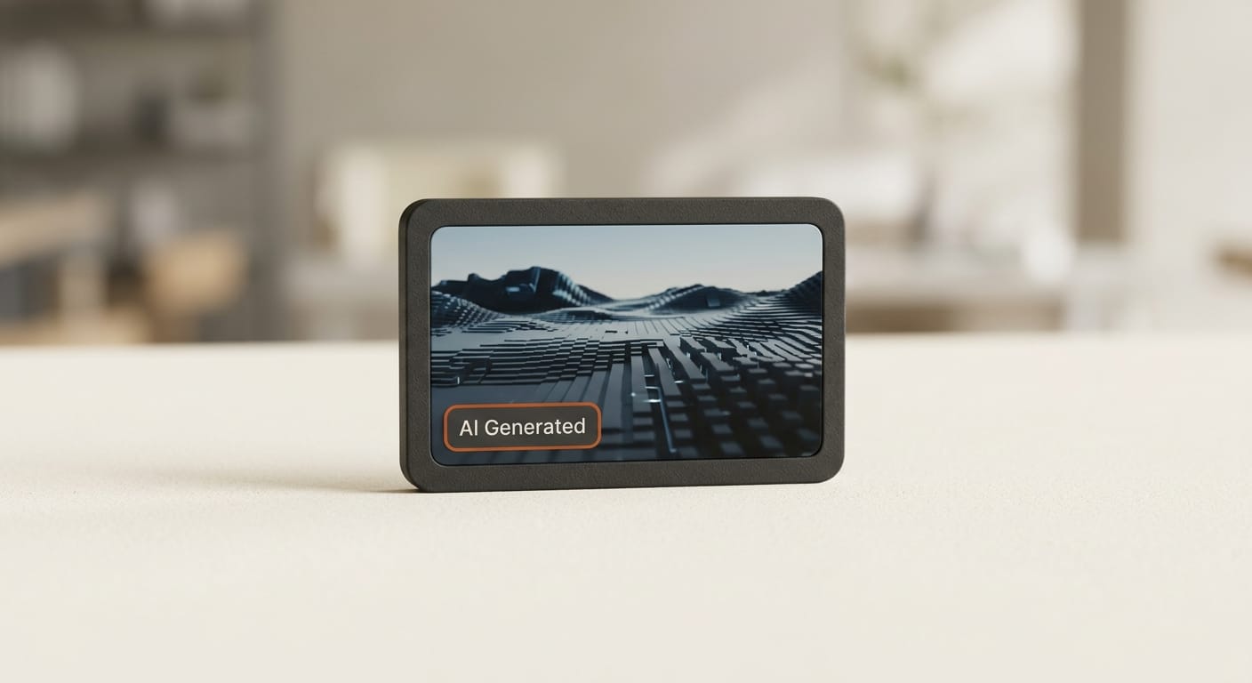 YouTube AI Generated label on video player interface