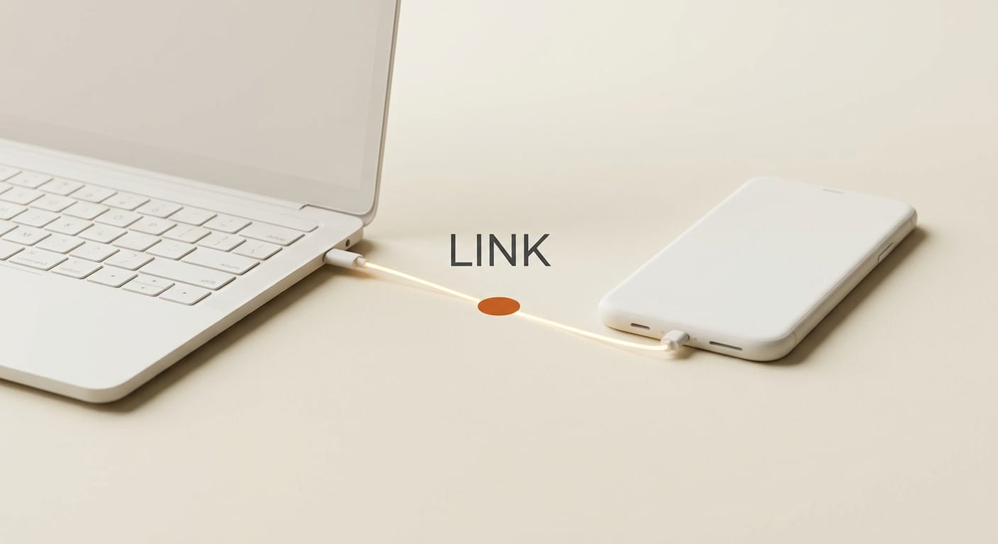 LM Studio Locally phone-laptop link