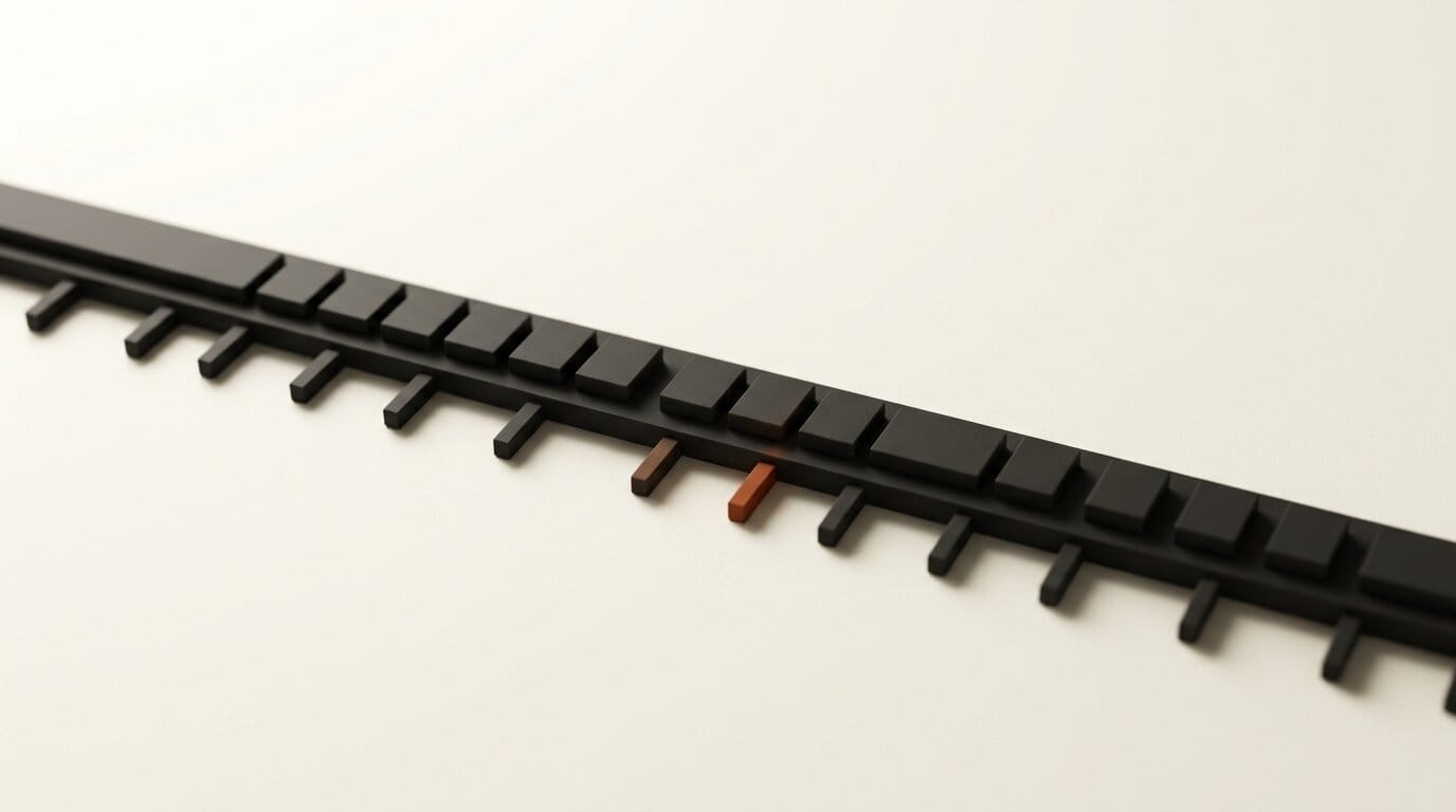 3D render of an edit timeline with beat markers representing cutting to the beat in CapCut