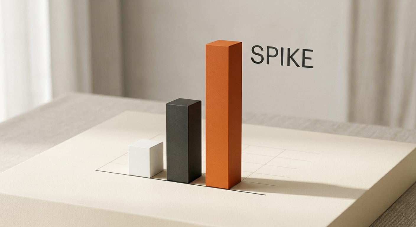 Token cost spike chart