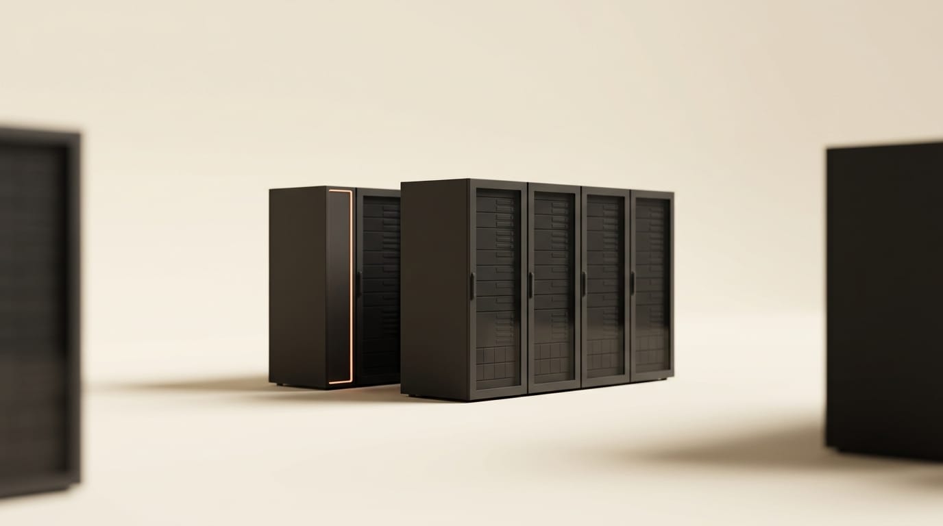 Data center racks of Huawei Ascend AI accelerators