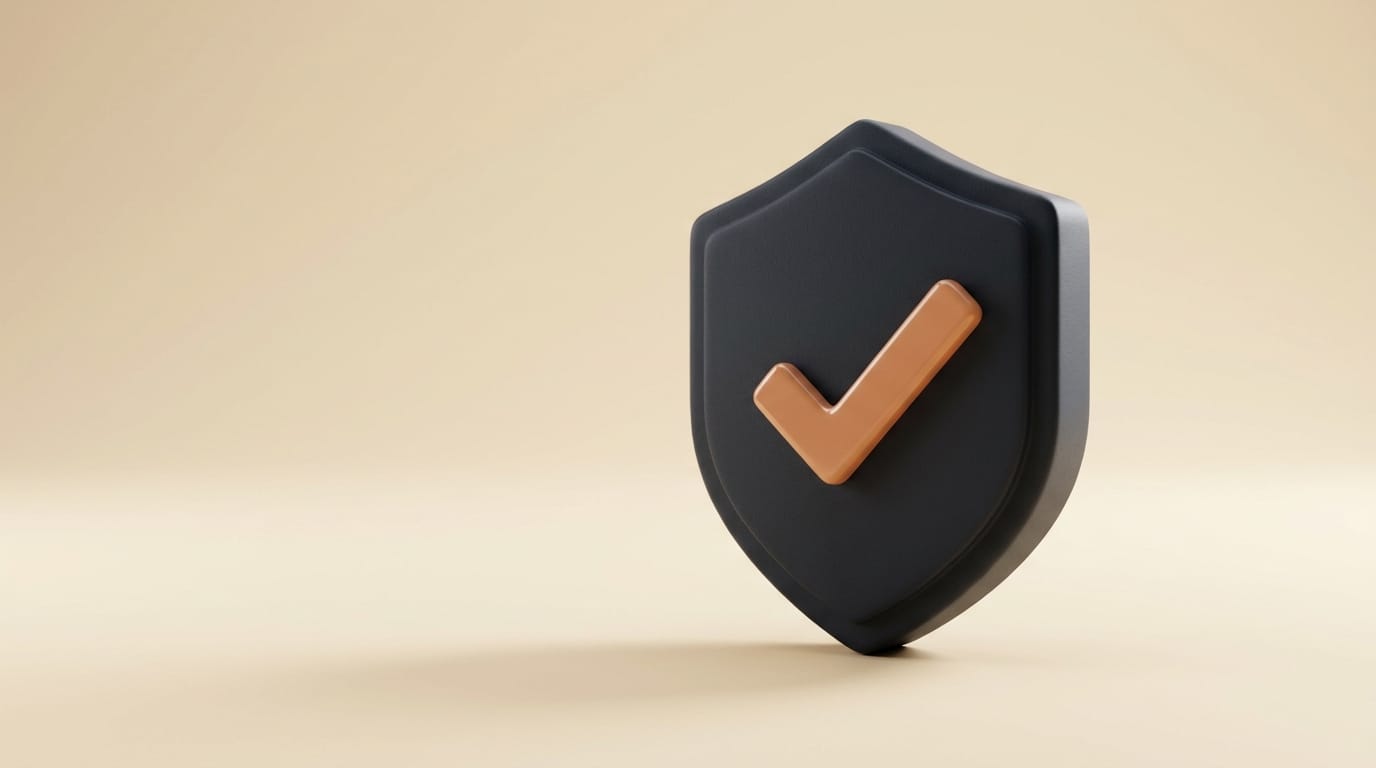 A matte 3D shield with an orange checkmark representing validated exploit confirmation