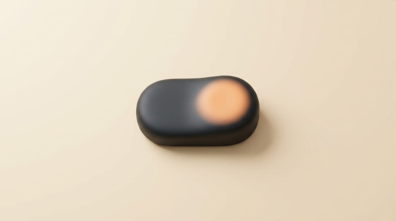 Jelly UI soft form controls squishing on a cream background
