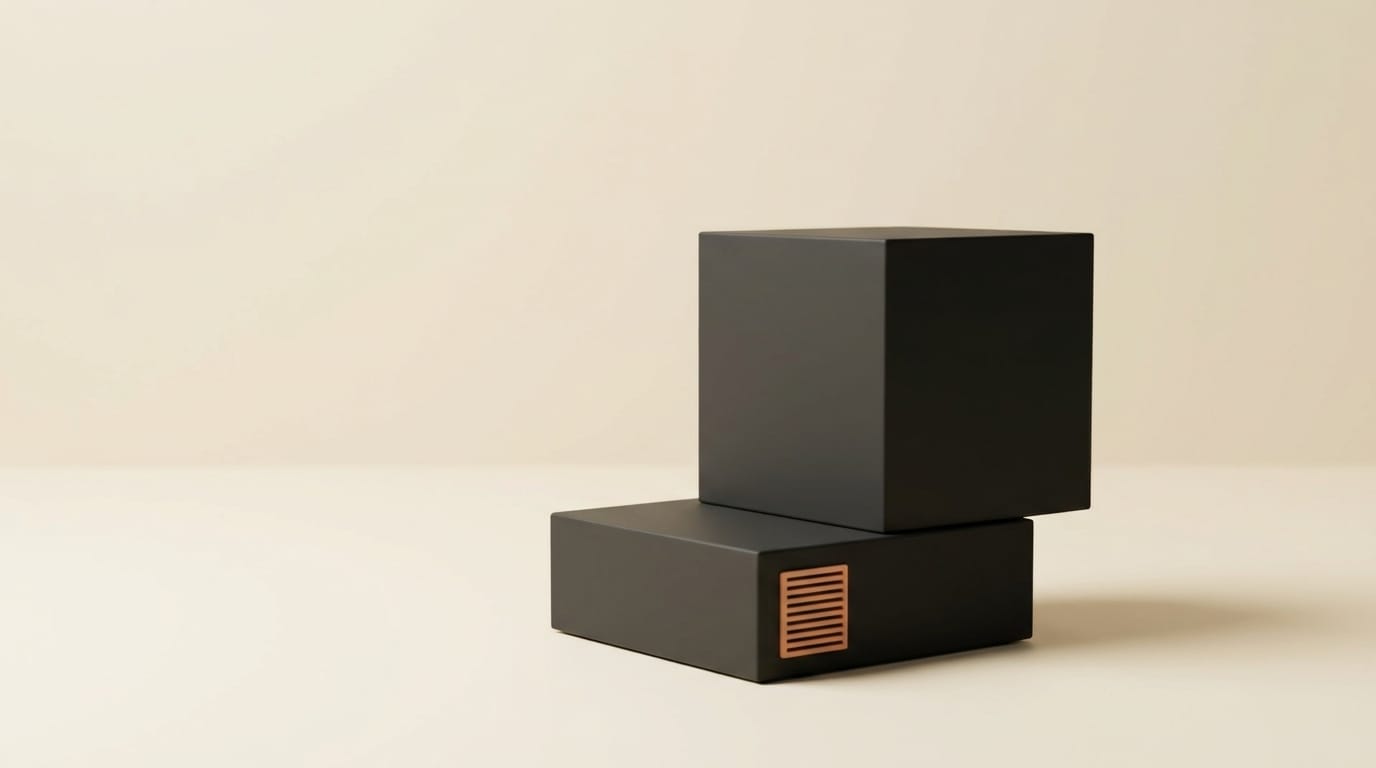 Minimal 3D render of a coding agent cable being repointed from a cloud icon to a local server