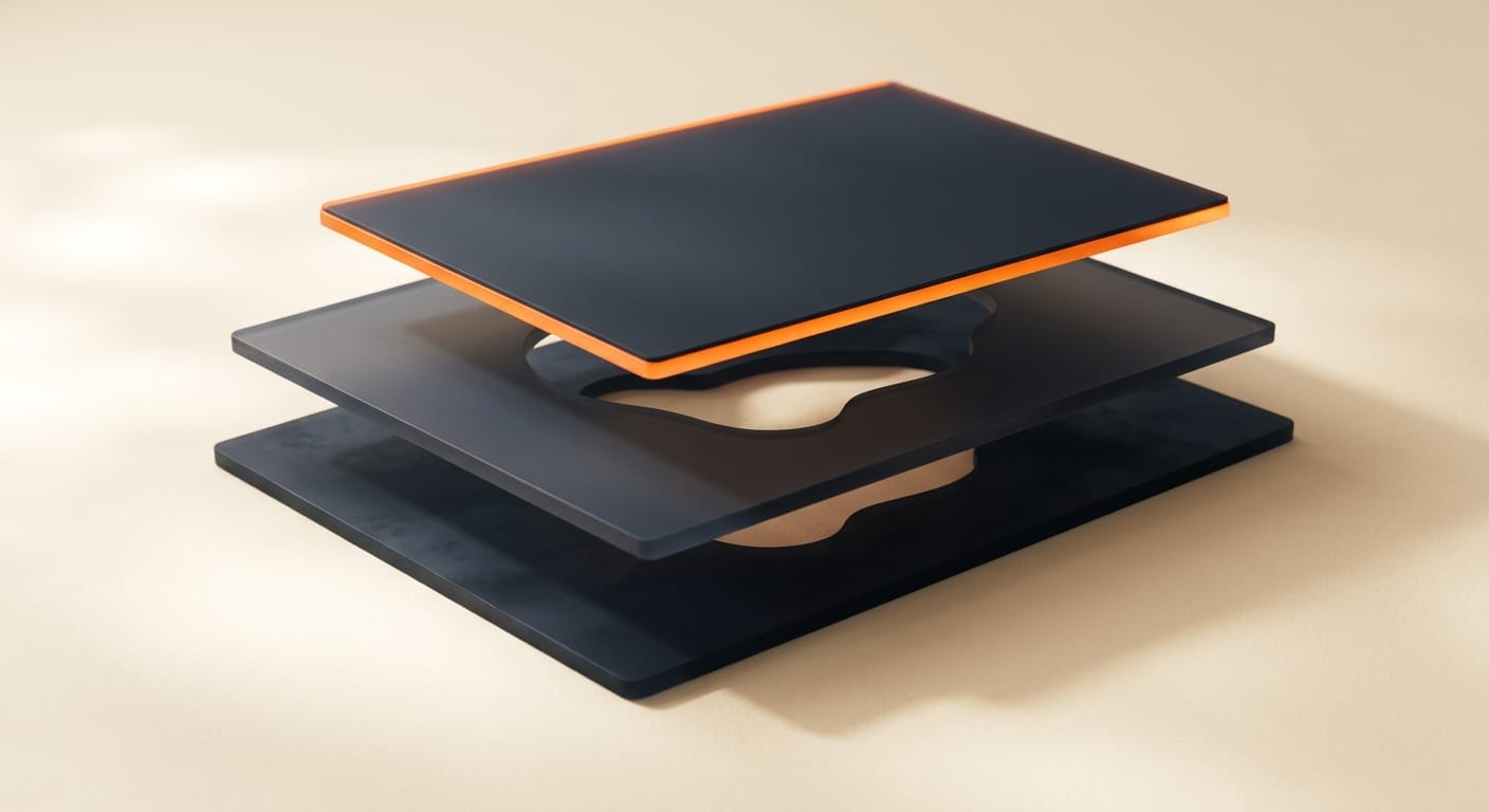 Layered thumbnail composition with a subject cutout over a generated background, minimal 3D render