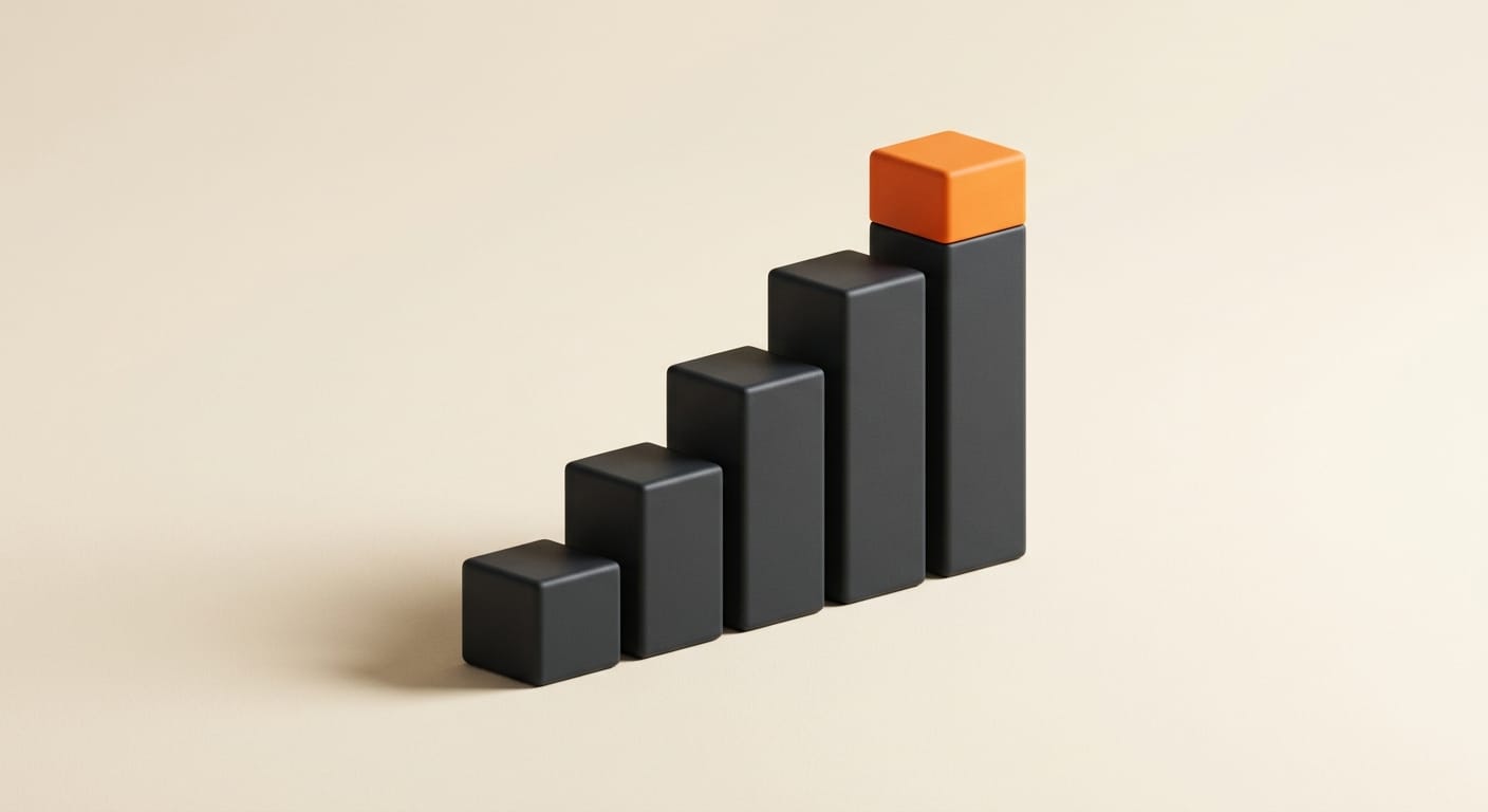 Ascending 3D benchmark bars comparing latency and tool-calling accuracy