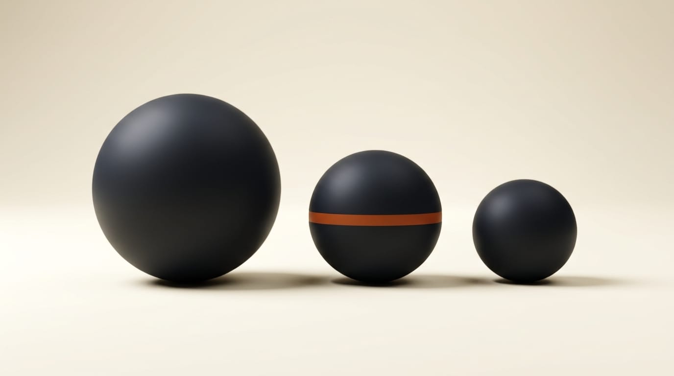 Three 3D spheres of different sizes representing the Ornith-1.5 model family