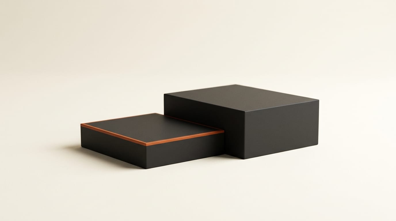 Stepped matte 3D platforms representing local free models versus a paid cloud 3D API
