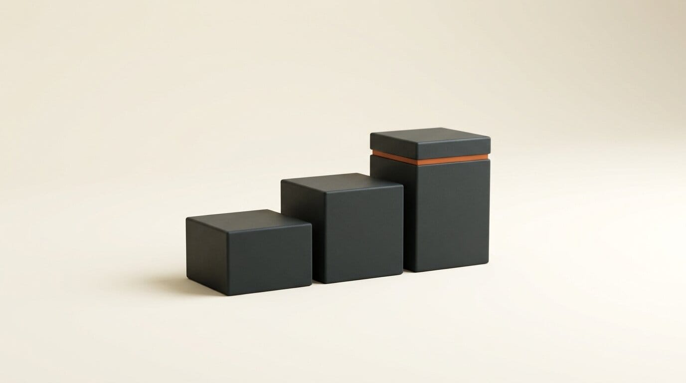 Ascending blocks comparing model capability