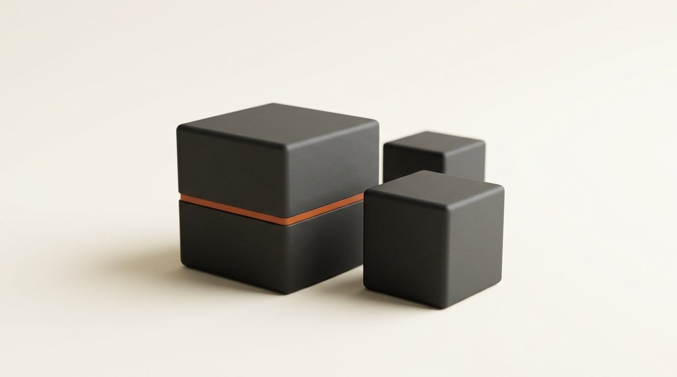 Three matte 3D cubes representing the v6, v6-wild and v6-mini models