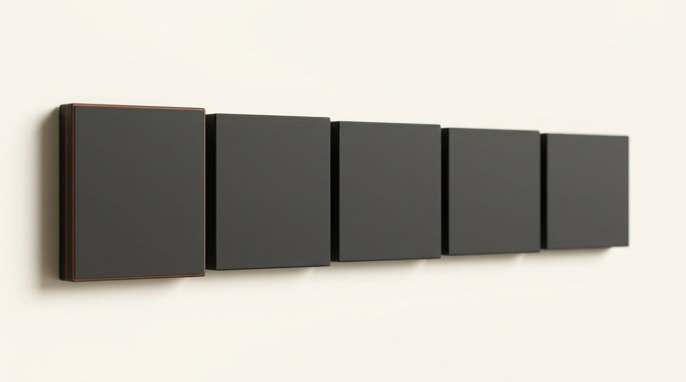 3D render of linked panel blocks in sequence, representing a comic panel plan