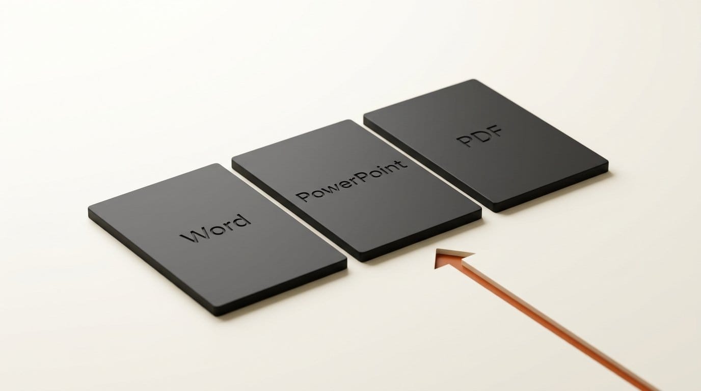 Export plates engraved Word, PowerPoint and PDF leaving Claude