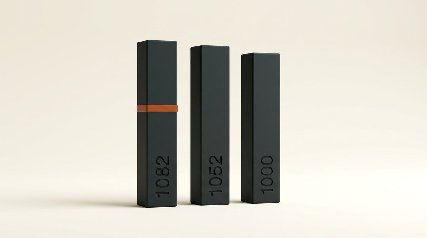 Three near-equal 3D bars showing Elo scores 1082, 1052 and 1000