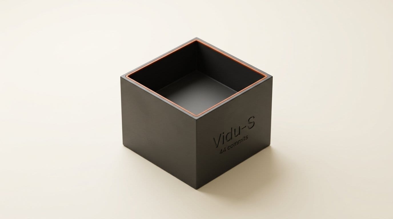 An open empty 3D box engraved Vidu-S with 44 commits, showing a repository with no weights