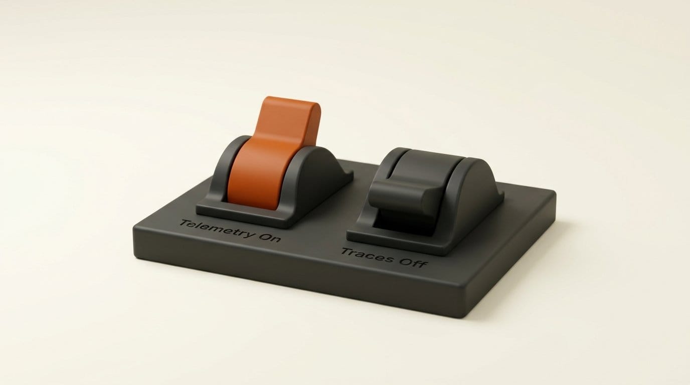 Whiteboard defaults: anonymous telemetry on, hosted agent traces off until you consent per repository