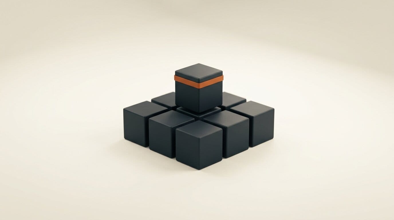 Several tool icons converging onto a single conversation surface, illustrating in-context creation strategies