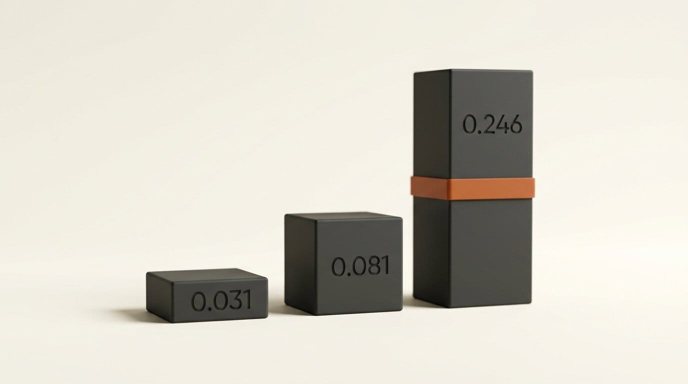 Calibration error bars showing Jev at 0.246 against Laya 0.081 and Kev-0.5B 0.031