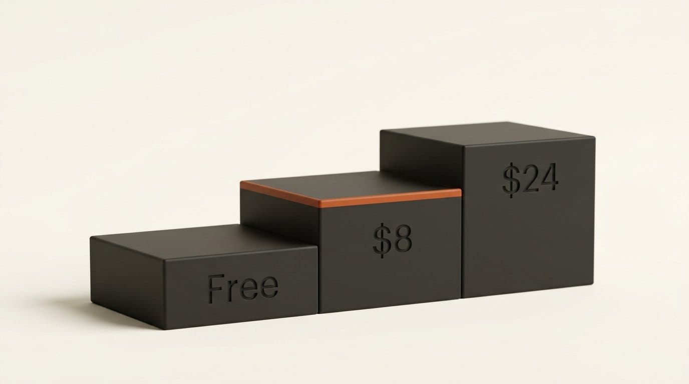 Suno plans and commercial rights: Free has none, Pro at $8 and Premier at $24 a month include commercial use