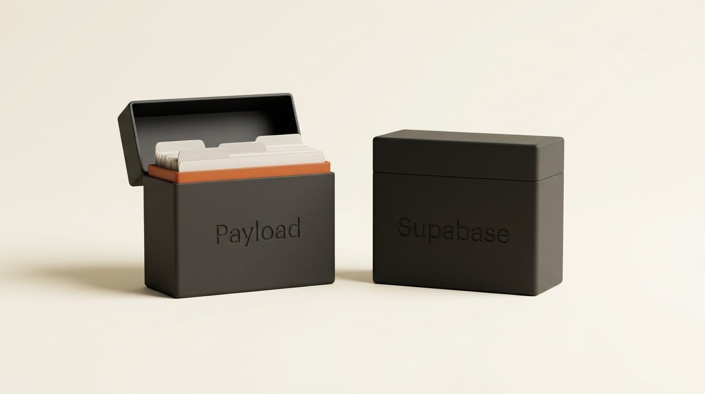 Payload versus Supabase backends in Figma Make compared side by side