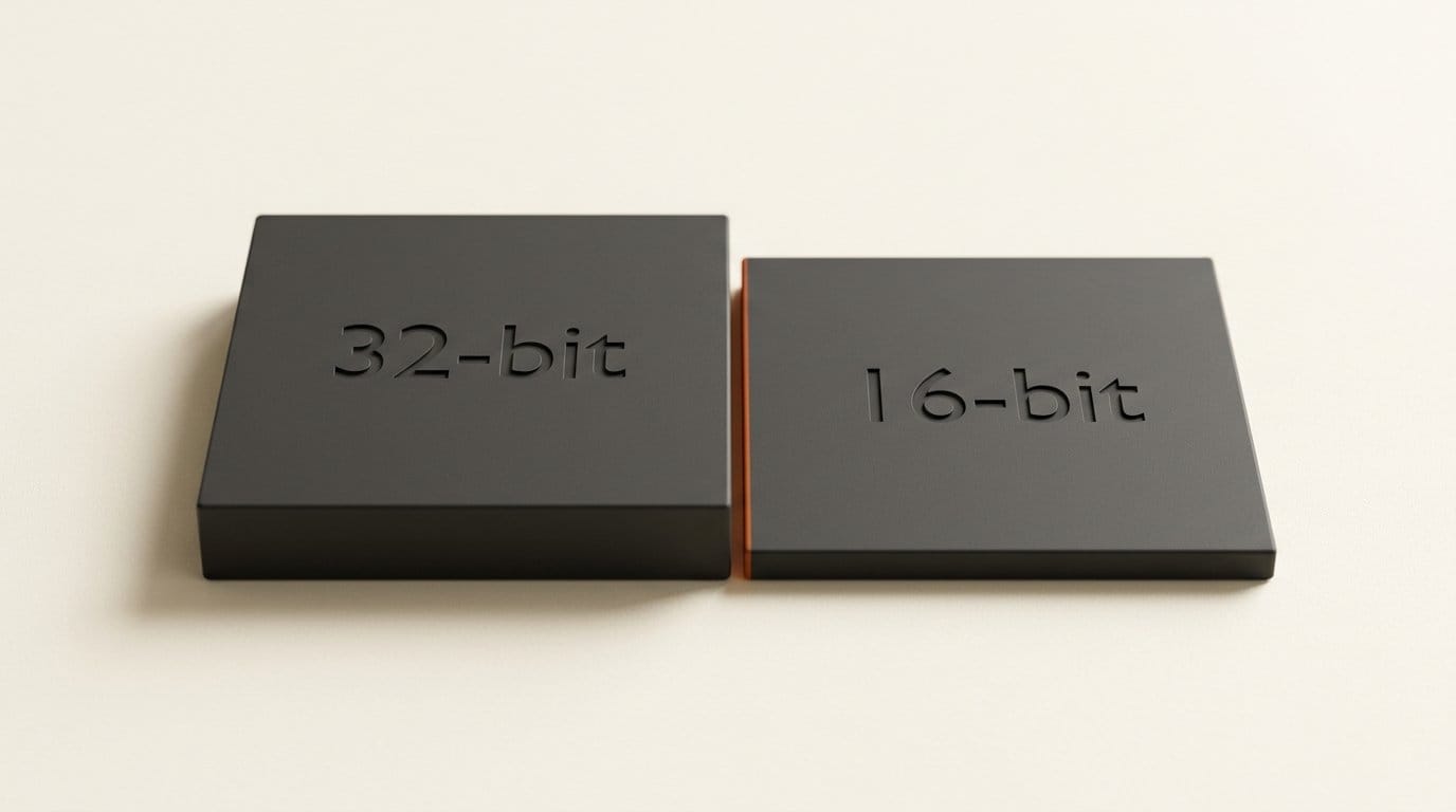 ComfyUI EXR frame size: 32-bit float at 24.90 MB against 16-bit half float at 12.46 MB