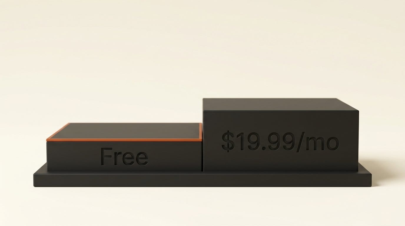 What the two repair routes cost: the Gemini app is free, Adobe's Photography plan with Photoshop is $19.99 a month