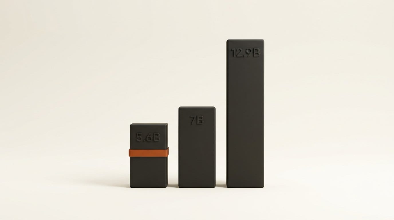 FLUX 3 Image Klein parameter count of 5.6B compared with 7B for Qwen-Image 2.1 and 12.9B for Krea 2