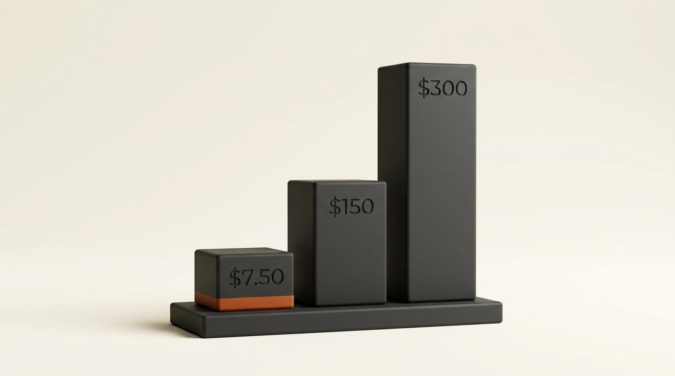 30,000 agent searches a month: $7.50 on Ceramic, $150 on Linkup or Brave, $300 on Claude's search tool
