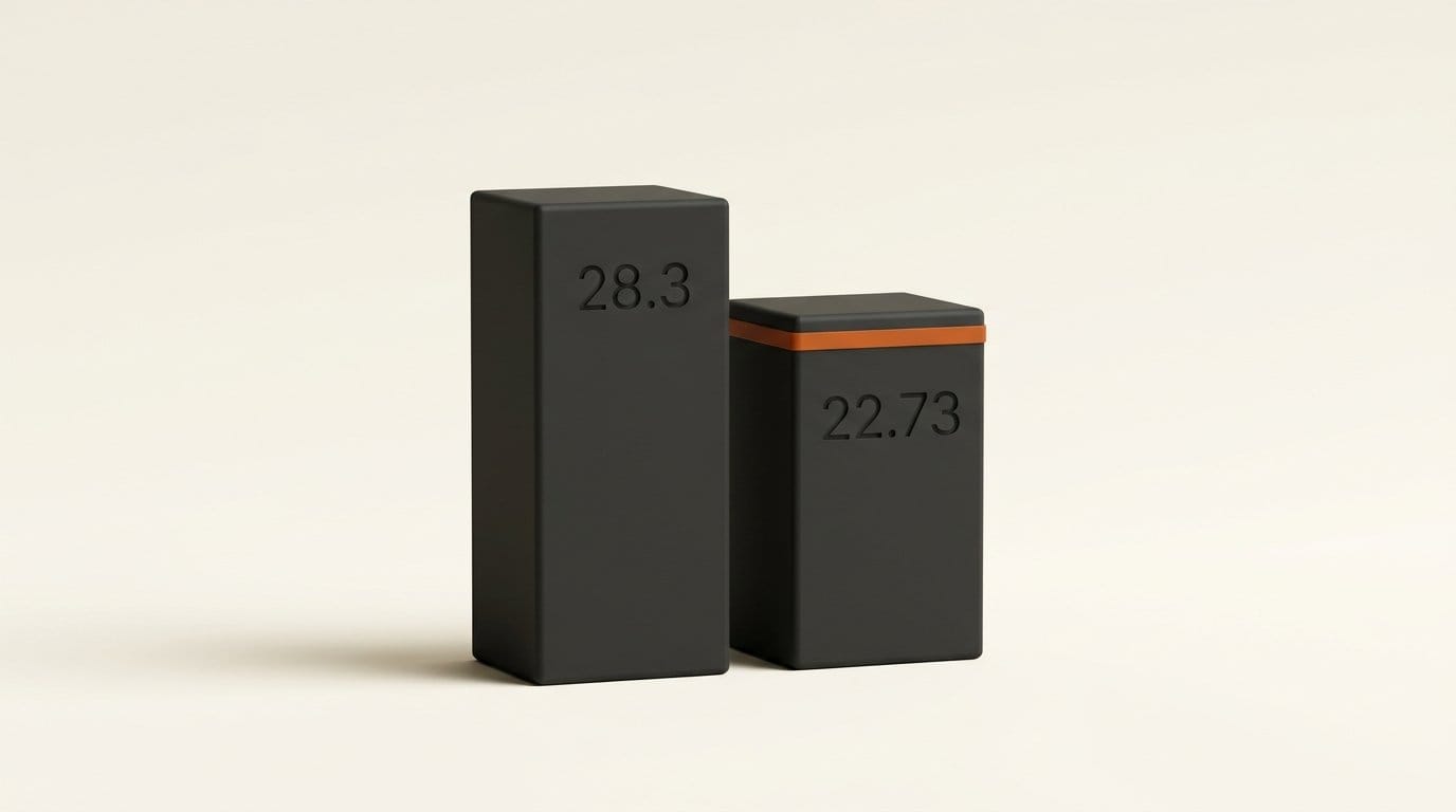 Mistral Large 4 on Terminal-Bench 4: 28.3% reported by Mistral, 22.73% measured by Vals AI